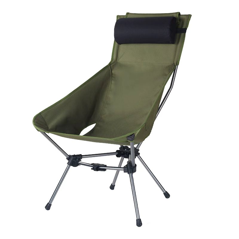 Tripod Side-Perforated High-Back Space Chair with Storage Pouch and High Pillow