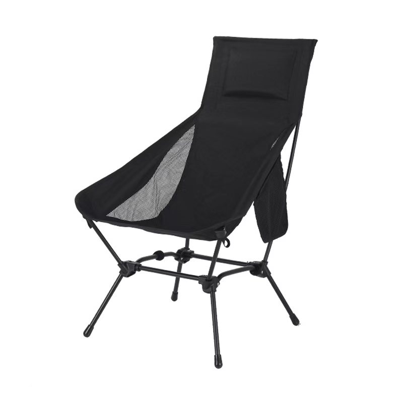 Large moon chair with square feet (marble style) breathable mesh fabric and side pockets